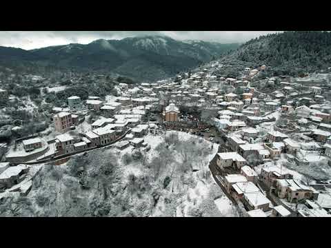 Ο χιονισμένος Κοσμάς Αρκαδίας