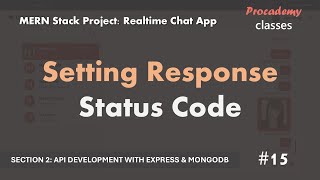 Famous #15 Setting Response Status Code | Real Time Chat App  | MERN Stack Project Profile