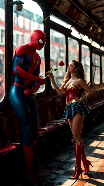 Spiderman and wonderwomen #superhero #spiderman