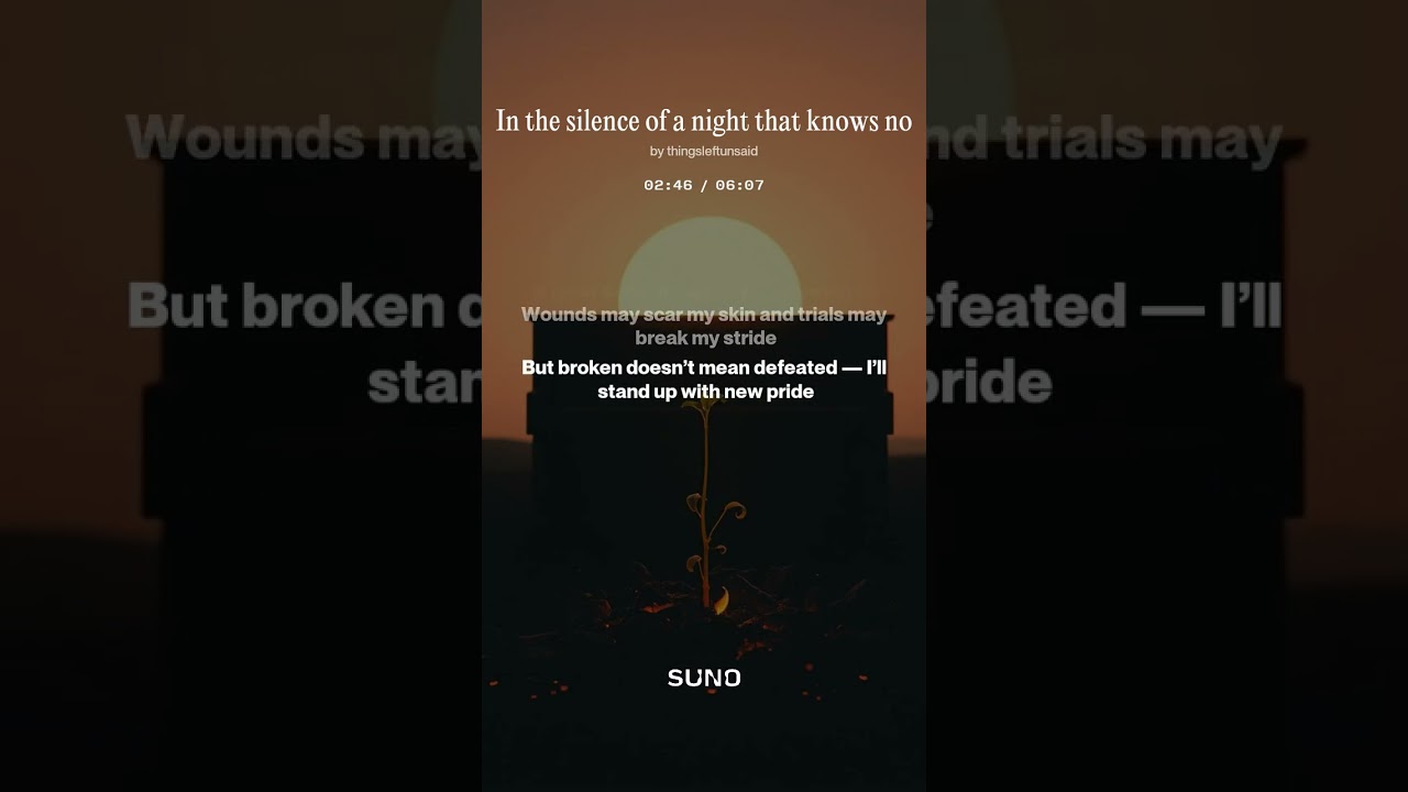 In the silence of a night that knows no end