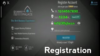 Rummy Palace New Registration | रमी Palace मे रजिस्ट्रेशन कैसे करें || Technical V screenshot 3