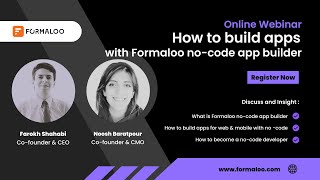 How to build apps with Formaloo no code app builder