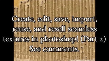 HOW TO MAKE A SEAMLESS TEXTURE IN PHOTOSHOP (Part 2) - FULL 1080 HD