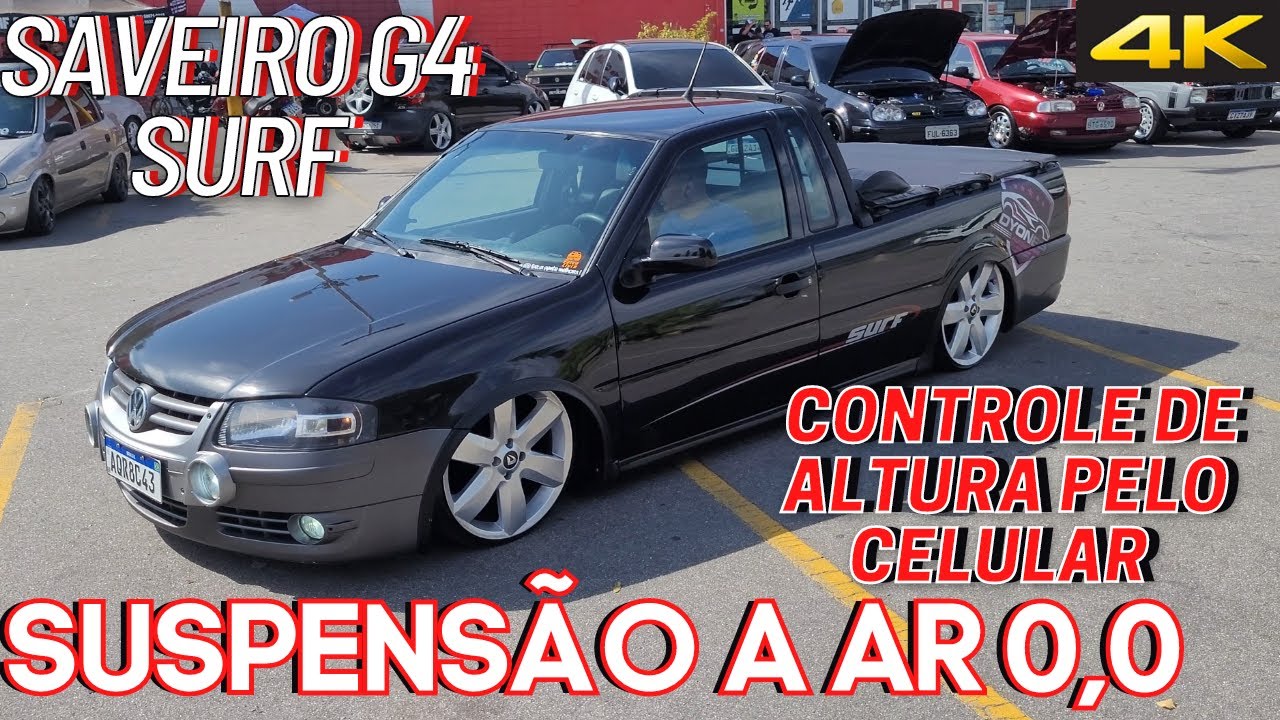 SAVEIRO G4 COM SOM! Rebaixada, aro 18 e na cor do momento 😱 