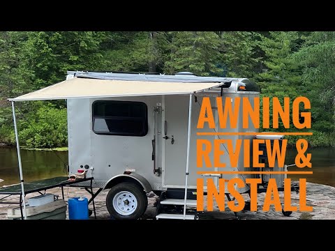 Tiny Cargo trailer Camper Conversion Awning Setup/ Install