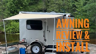 Tiny Cargo trailer Camper Conversion - Awning Setup/ Install