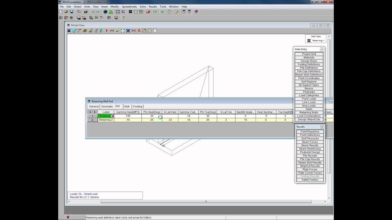 Retaining Wall Lateral Pressure Calculations
