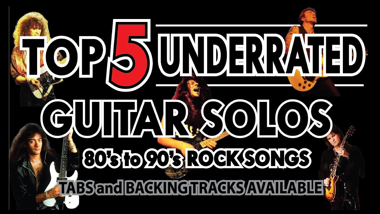 TOP 5 UNDERRATED 80's-90's ROCK GUITAR SOLOS with TABS by Alvin De Leon