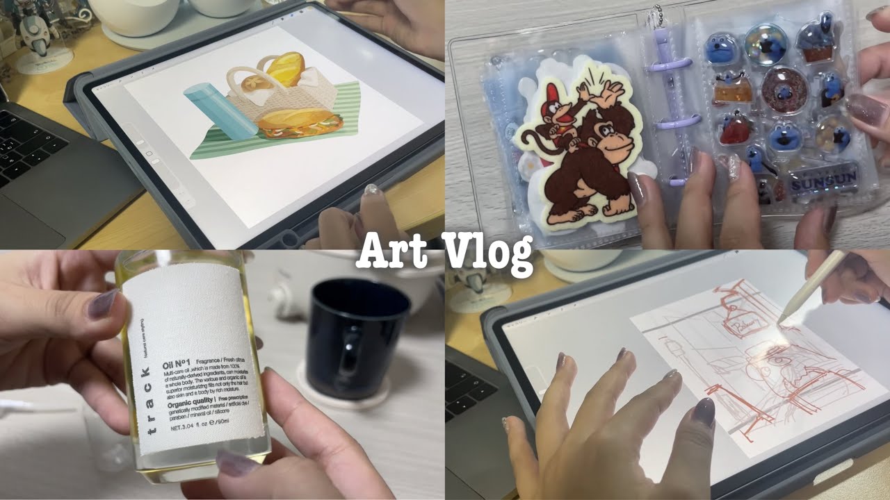 【ArtVlog】制作のある暮らし。COMITIAに向けて作業尽くしの週末。｜週末イラスト作家｜コミティア準備｜パッキング