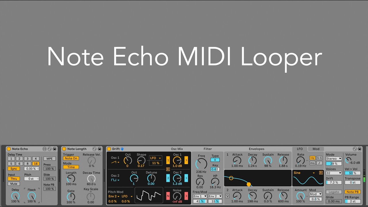 Quick Tip: Note Echo MIDI Looper - YouTube