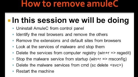How to remove amuleC malware permanently (adware getting installed again and again)