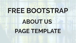 Free Bootstrap About Us Page Template
