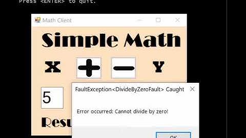 WCF Exception | Fault Service Error Handler Demo + Client Tester