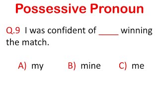 Use of Possessive Pronoun | English Grammar Quiz | Possessive Pronoun Questions with Answer |