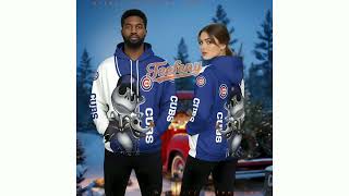 Chicago Cubs Jack Skellington Zero 3D Hoodie Blue