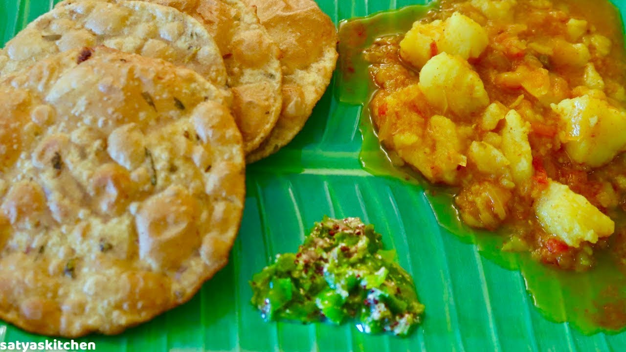 বোকাখাতৰ পুৰি আলুভাজি আৰু জলকীয়া চাটনি/ Bokakhat Puri Aloo bhaji and Green chilli chutney
