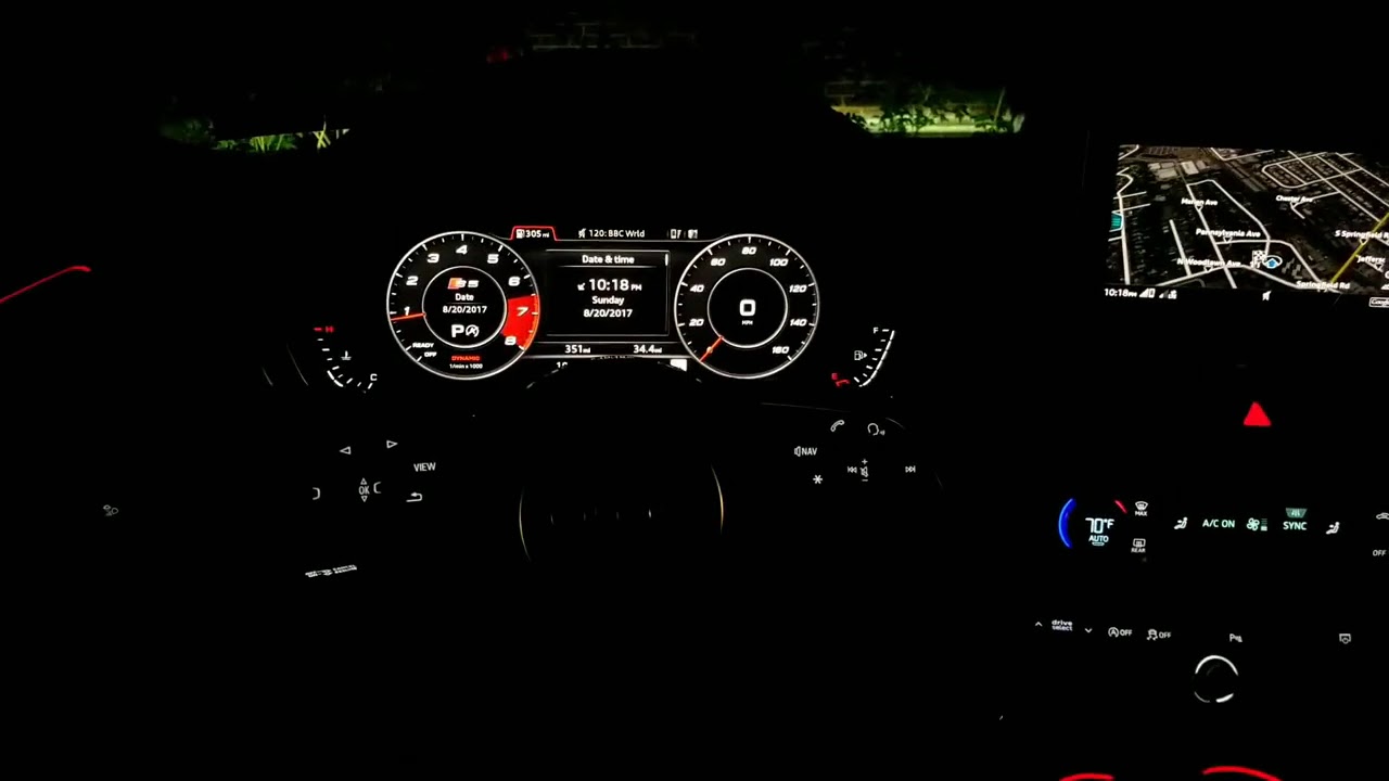 Audi A5 S5 Sportback 2018 Interior Lighting At Night