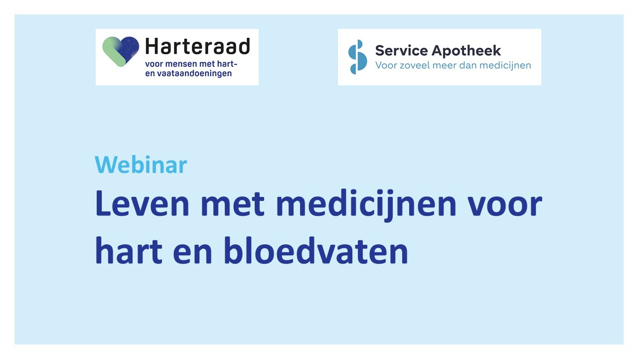 Webinar 'Leven met medicijnen voor hart en bloedvaten' - YouTube