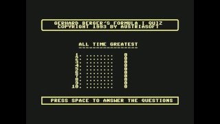 Gameplay: Gerhard Berger's Formula One Quiz - Commodore 64 - Austria Soft - 1993 screenshot 1