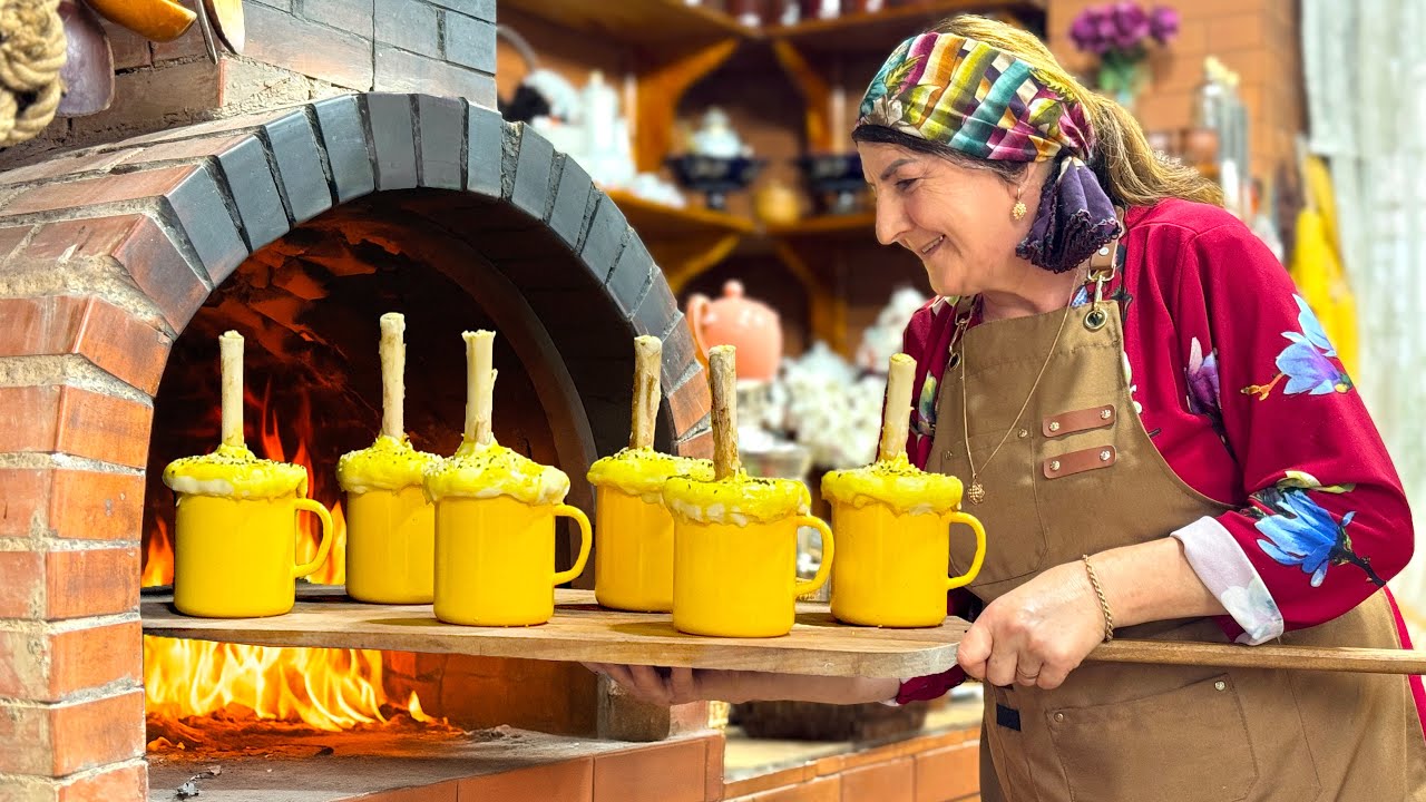 Бабушка Готовит Баранью Голень в Чашках - Такого Еще Не Было на YouTube!