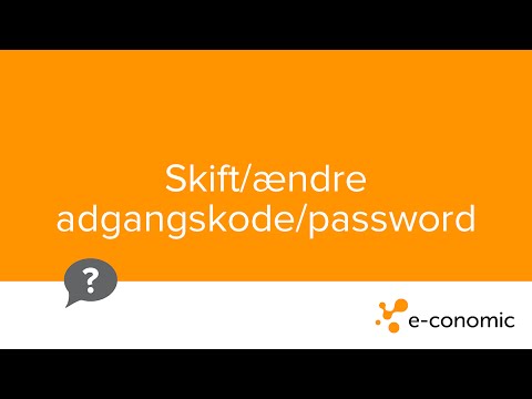 Skift/ændre adgangskode/password