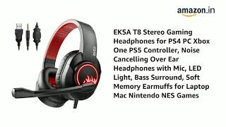 EKSA T8 Stereo Gaming Headphones for PS4 PC Xbox One PS5 Controller, Noise Cancelling Over Ear screenshot 5