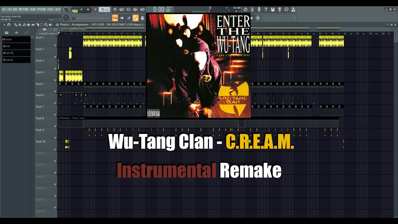 WuTang Clan C.R.E.A.M. Instrumental Remake YouTube