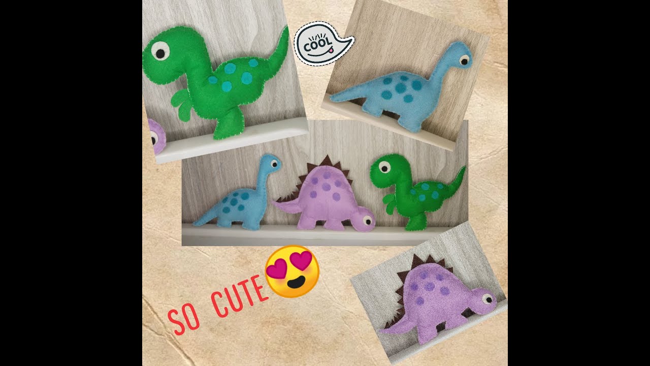 dino felt | how to make dinosaur made with felt cloth | diy | plushies
