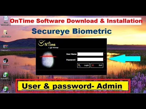 How to Download and install Ontime Software(Secureye biometric Machine) Tutorial