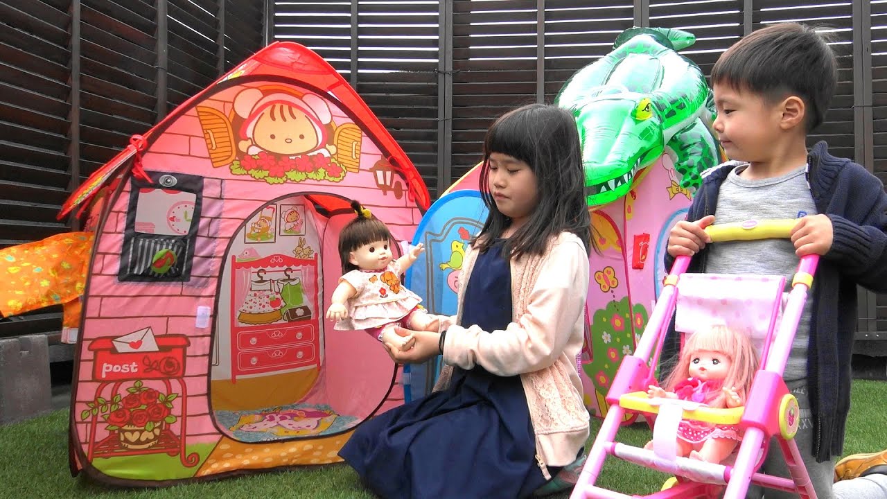 メルちゃん おもちゃ ぽぽちゃんのおうち を探すよ おままごと こうくんねみちゃん Baby Doll Popochan Toy Mellchan House Youtube