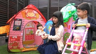 メルちゃん おもちゃ ぽぽちゃんのおうち を探すよ♫ おままごと こうくんねみちゃん Baby Doll Popochan Toy Mellchan House