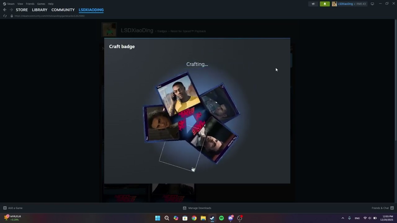 Steam Trading Cards | Badge Crafting | Need for Speed Payback | Level 1 The Rookie