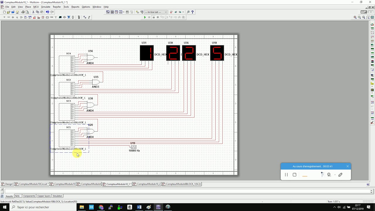 Chronomètre 9 min 59 secondes 9 centiemes