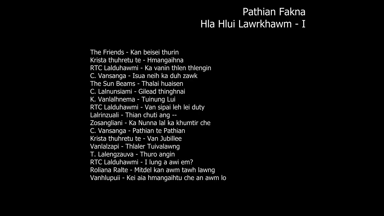 Fakna hla hlui lawrkhawm-I