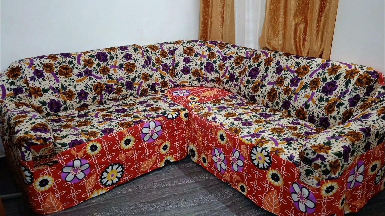 Full Covered Sofa Cover cutting and Stitching in Malayalam YouTube