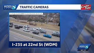 Iowa traffic: Crash on I-235 causes major delays