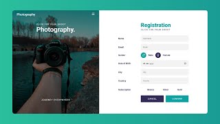 How To Create A Photography Registration Page Using HTML and CSS | Guide to Responsive Design