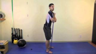 Goblet Squat with Resistance Band or Odd Object