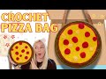 Crochet a Pizza Bag from Scratch With Me – Beginner Friendly! 🍕🧶🎒✨