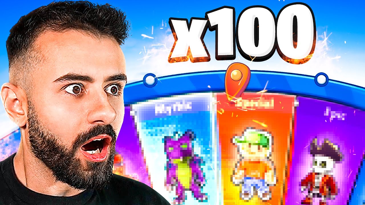 Έκανα 100 Spins Στο Stumble Guys Και Έτυχα...