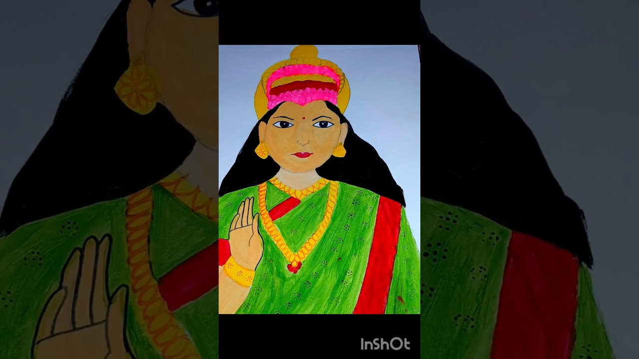 maa parvati drawing 