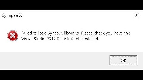 Failed to load Synapse... Studio 2017 FIX!