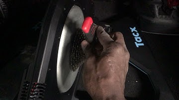 Removing a cassette from a Tacx Neo 2T Trainer.