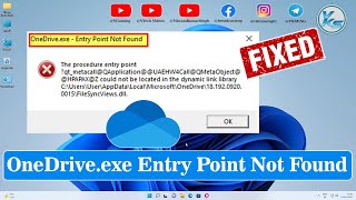 ✅ how to fix onedrive.exe entry point not found on windows 11/10