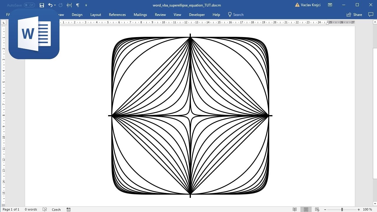 WORD: Superellipse with equation, Polar Coordinates and VBA