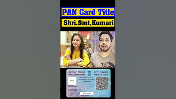 title in pan card Shri smt kumari | Muslim Fill Detail in PAN | PAN Apply title for male & Female