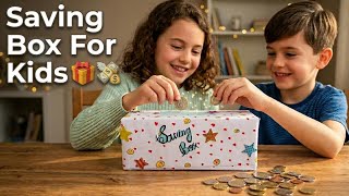 How to Make a Saving Box for Kids | DIY Money Saving Box#KidsSavin#MoneySavingTips#FinancialLiteracy