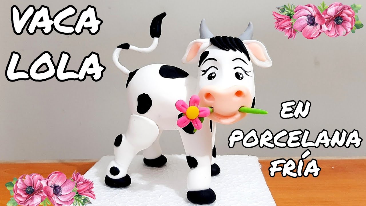 DIY VACA LOLA en porcelana fría🐄  tutorial: cómo hacer la VACA LOLA en porcelana fría /cow tutorial