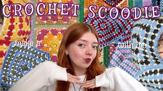 crochet a SCOODIE with me (again) || aver paula scoodie vlog 🧶🌞🪡