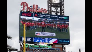 WT Select Choirs sing National Anthem at @phillies Game (5/6/24)